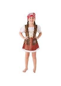 buttinette Piratin-Kostüm für Kinder, braun/rot