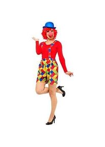 Exclusive Design by buttinette Shorts "Clown" mit Hosenträgern für Damen