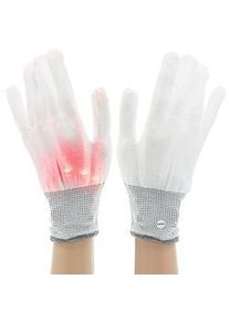 buttinette Handschuhe "LED", weiß/rot