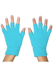 buttinette Strick-Handschuhe, hellblau