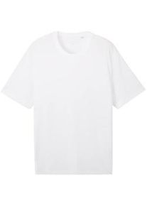 Tom Tailor Herren Plus - Piqué T-Shirt, weiß, Uni, Gr. 4XL