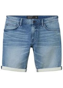 Tom Tailor DENIM Herren Regular Jeans Shorts, blau, Uni, Gr. XL