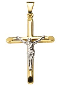 Firetti Herren Ketten-Anhänger "Schmuck Geschenk Gold 333 Halsschmuck Anhänger für Halskette Kreuz", Gelbgold 333, 0,78 g, silber, Gelbgold 333,