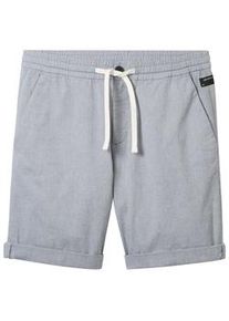 Tom Tailor DENIM Herren Shorts mit recycelter Baumwolle, blau, Uni, Gr. XL