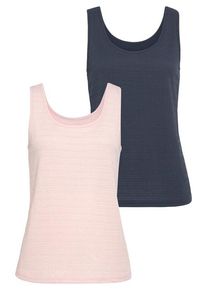 Vivance Strandtop 'aus bügelfreier Crêpe-Qualität' mehrfarbig Gr. 40/42 für Damen. Mit tiefer Rundhals. Lässig Geschnitten. Nachhaltig.