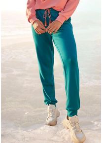 Vivance Sweatpants blau Gr. 40/42 für Damen. Mit Quasten. Lässig Geschnitten. Nachhaltig.