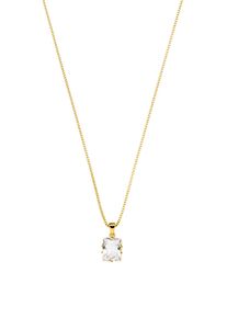 Paul Valentine Radiant Stone Necklace 14K Gold Plated