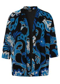 Via Appia Due Große Größen Jacke mit floralem Print, in Ottoman-Qualität Gr. 46 blau geblümt für Damen