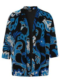Via Appia Due Große Größen Jacke mit floralem Print, in Ottoman-Qualität Gr. 46 blau geblümt für Damen