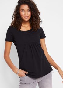 bonprix 2-in-1 Umstands- und Stillshirts (2er Pack​), schwarz, Gr.44/46 (L), T-Shirts mit Stillfunktion f&uuml;r die Schwangerschaft und danach, 95% Baumwolle (organic)