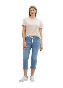 Tom Tailor Große Größen Schmale Jeans mit Bindeband und Shapingeffekt Gr. 52 blau für Damen