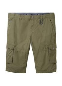 Tom Tailor Herren Plus - Overknee Shorts, grün, Uni, Gr. 46