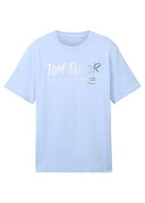 Tom Tailor Herren T-Shirt mit Textprint, blau, Textprint, Gr. XXL