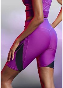 active by Lascana LASCANA ACTIVE Funktionsshorts mehrfarbig Gr. XS (32/34) für Damen. Mit Logodruck. Eng