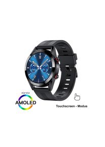 TPFNet Smart Watch / Fitness Tracker IP67 - Silikon Armband - Android & IOS - Schwarz