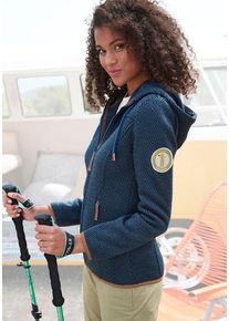 active by Lascana LASCANA ACTIVE Fleecejacke blau Gr. 32/34 für Damen. Mit Badge. Normal