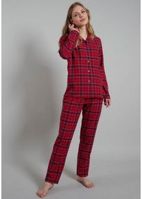 Tom Tailor Pyjama (2 tlg) mit grobem Karo-Design, rot
