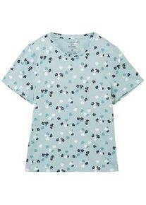 Tom Tailor Damen T-Shirt mit Print, blau, Print, Gr. XXL