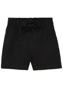 Tom Tailor DENIM Damen Paperbag-Shorts mit TENCEL(TM) Lyocell, schwarz, Gr. XL