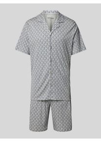 Schiesser Pyjama mit Allover-Muster Modell 'Fine Interlock'