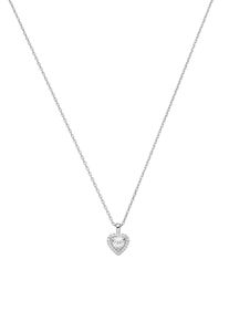 Paul Valentine Glamorous Heart Necklace Silver