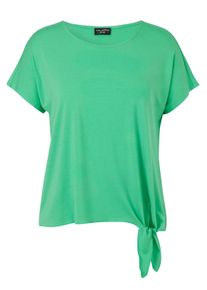 Via Appia Due Große Größen Shirt mit Knoten seitlich am Saum Gr. 44 grün für Damen