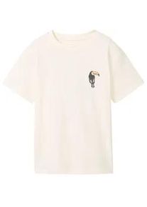 Tom Tailor Jungen Oversized T-Shirt mit Print, weiß, Print, Gr. 92/98