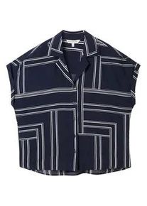 Tom Tailor Damen Bluse mit Print, blau, Allover Print, Gr. 36