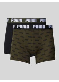 Puma Boxershorts mit elastischem Label-Bund im 2er-Pack