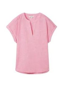 Tom Tailor Damen Bluse mit Struktur, rosa, Uni, Gr. 36