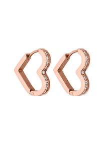 PURELEI Glitter Heart Ohrringe mit Zirkonia Steinen