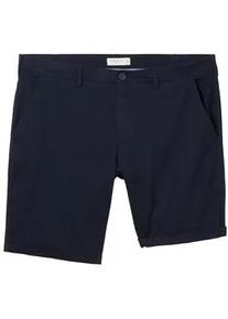 Tom Tailor Herren Plus - Chino Shorts, blau, Uni, Gr. 46
