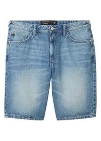 Tom Tailor DENIM Herren Loose Jeans Shorts, blau, Uni, Gr. XL