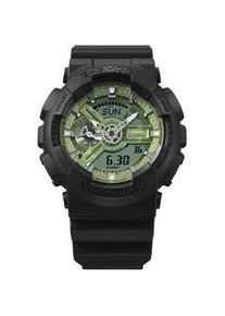 Chronograph Casio G-SHOCK Armbanduhren schwarz (schwarz, hellgrün) Herren Quarzuhr, Armbanduhr, Herrenuhr, digital, bis 20 bar wasserdicht