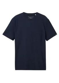 Tom Tailor DENIM Herren T-Shirt mit Brusttasche, blau, Uni, Gr. XXL