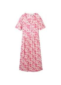 Tom Tailor Damen Kleid mit Print, rosa, Allover Print, Gr. 36