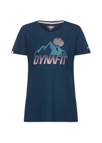 Dynafit Transalper Graphic Funktionsshirt Damen - blau - Gr. M - Polyester/Lyocell