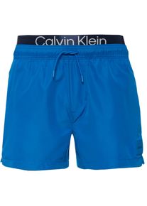 Calvin Klein Double Badehose Herren - blau - Gr. M - Polyester