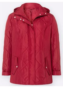 sheego Gro&szlig;e Gr&ouml;&szlig;en Jacke mit Rippb&uuml;ndchen als Windschutz, rot, Gr&ouml;&szlig;e 48 - Damen