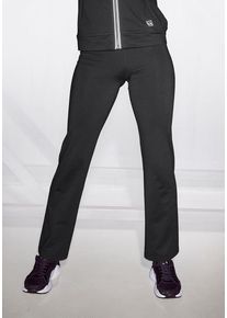 active by Lascana LASCANA ACTIVE Thermohose schwarz Gr. XS (32/34) für Damen. Mit Logodruck, reflektierende Details. Basic. Nachhaltig.