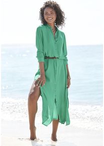 Lascana Hemdblusenkleid apfelgrün Gr. 38 für Damen. Figurumspielend. Nachhaltig.