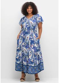sheego by Joe Browns Große Größen Maxikleid im Paisleymuster, mit Smokbund Gr. 46 weiß von sheego für Damen