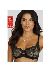 Balconnet-BH Petite Fleur Gr. 80, Cup C, schwarz-weiß (schwarz, weiß) Damen BHs aus edler, floraler Spitze, Dessous