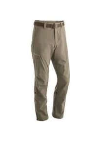 Funktionshose Maier Sports "Nil" Gr. 29, Kurzgrößen, beige (dunkelbeige) Herren Hosen Wanderhose, atmungsaktive Outdoor-Hose mit Roll up Funktion