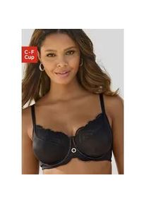 Minimizer-BH Nuance Gr. 90, Cup F, schwarz Damen BHs mit extravagantem Strassaccessoire, Dessous