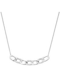 Collier Giorgio Martello MILANO "Mittelteil mit Zirkonia, Silber 925" Halsketten Gr. 45cm, Silber 925 (Sterlingsilber), silberfarben (silber) Damen