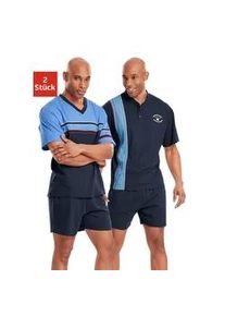 Shorty Le Jogger Gr. 44/46 (S), blau (marine, blau) Herren Homewear-Sets kurze Pyjamas