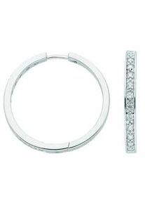 Paar Creolen ADELIA ́S "Damen Silberschmuck" Ohrringe Gr. Damen, Silber 925 (Sterlingsilber), silberfarben (silber) Damen 925 Sterling Silber mit Zirkonia Silberschmuck für