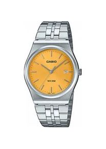 Quarzuhr CASIO TIMELESS COLLECTION Armbanduhren silberfarben (edelstahlfarben, gelb) Damen Armbanduhr, Herrenuhr, Damenuhr, analog, Datum