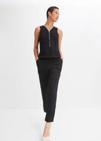bonprix &Auml;rmelloser Jumpsuit, schwarz, Gr.48, Bezaubernder Jumpsuit mit Gummibund